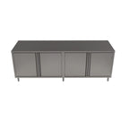 Thumbnail image #2 for BK Resources CST-3084H Stainless Steel Chef Table with Hinged Cabinet Doors, 84 x 30 Inches, 16-Gauge Top, Adjustable Legs