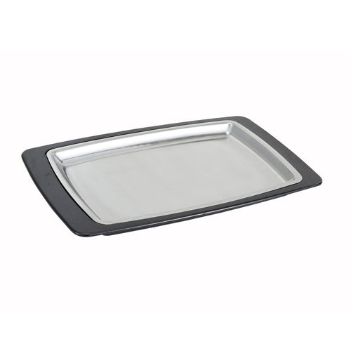 Product image #2 for Winco 11 x 7 Inch Rectangular Stainless Steel Sizzling Platter