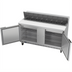 Thumbnail image #2 for Beverage-Air 60-Inch Two-Section Sandwich Prep Table Refrigerator, 16-Pan Capacity, Self-Contained R290