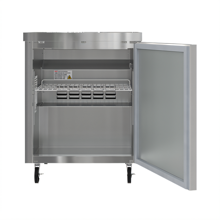 Product image #2 for Koolmore 27-Inch One-Section Undercounter Reach-In Refrigerator with Solid Hinged Stainless Steel Door, 5 Cu. Ft.