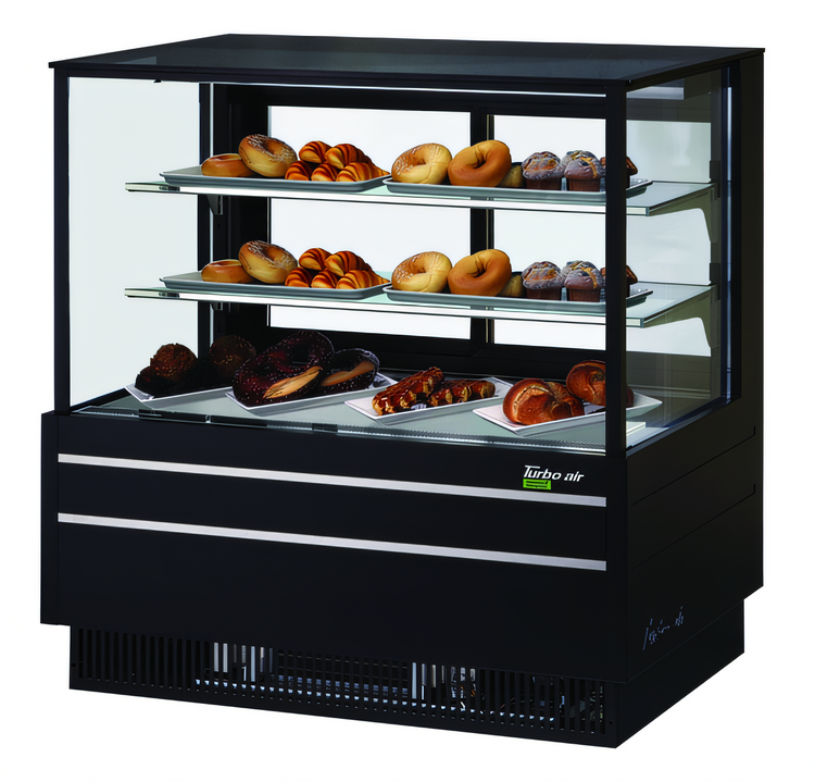 Product image #2 for Turbo Air 48-1/2-Inch Bakery Dry Case with Straight Front Glass and Sliding Rear Doors