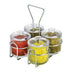 Thumbnail image #2 for Winco 4-Ring Chrome-Plated Wire Condiment Jar Holder