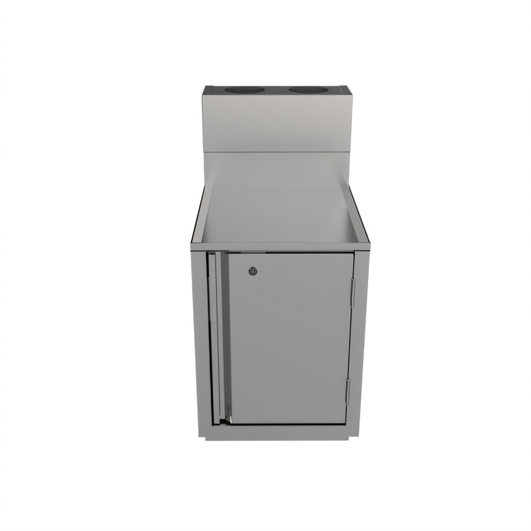 Product image #2 for BK Resources 21 x 18-Inch Top Shelf Underbar Cabinet, Flat Top, Die Wall, Stainless Steel