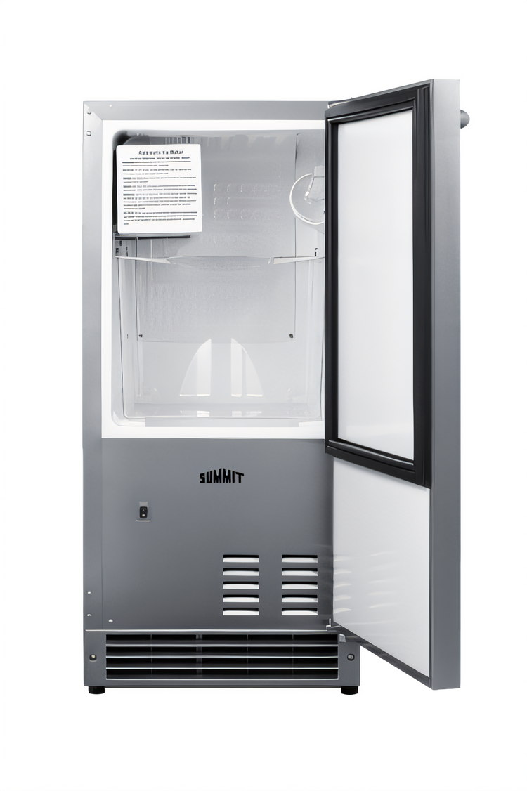 Product image #2 for Summit Commercial 15-Inch ADA-Compliant Built-In/Freestanding Drain-Free Crescent Cube Ice Maker with 22 lb Bin