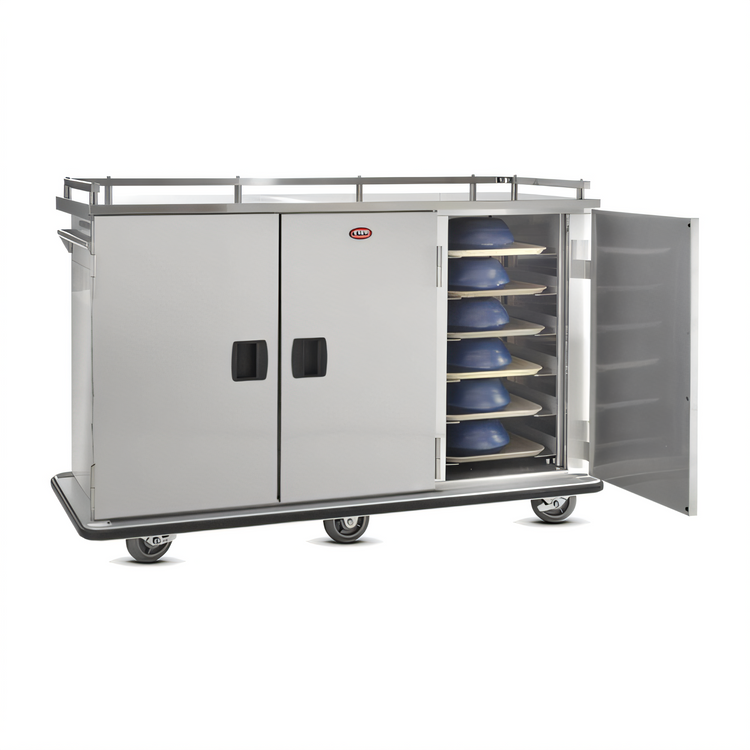 Product image #2 for FWE ETC-18 Mobile Stainless Steel Non-Insulated Patient Tray Cart, 18-Tray Capacity