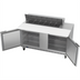 Thumbnail image #2 for Beverage-Air Two-Section Sandwich Prep Table Refrigerated Counter with 17-Inch Cutting Board, 60-Inch Wide, 12-Pan Top