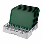Thumbnail image #2 for Cambro Camrack® PR314151 Full-Size 9 x 9 Peg Dish Rack, Soft Gray, 19-3/4 x 19-3/4 x 4 Inches Case of 6