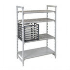Thumbnail image #2 for Cambro CBUPR1826S6580 Single-Shelf Sheet Pan Rack for 24-Inch-Deep Basics Plus Shelving, Graphite, 6 Full-Size or 12 Half-Size Pan Capacity