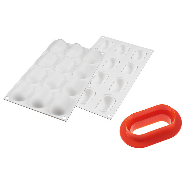 Product image #2 for Silikomart Curve Flex Pillow Silicone Pastry Mold — 12-Cavity, 0.94 oz Each