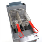 Thumbnail image #2 for General GFF3-40LP 3-Burner LP Gas Floor Fryer, 40 lb. Capacity, 90,000 BTU, Millivolt Controls, Stainless Steel Fry Pot