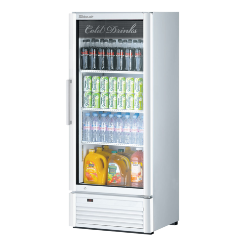 Product image #2 for Turbo Air Super Deluxe 1-Section Hinged Glass Door Merchandiser Refrigerator, 10.19 Cu. Ft., Bottom-Mount, Self-Contained