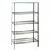 Thumbnail image #2 for Quantum 48 Inches x 21 Inches x 86 Inches Gray Epoxy Antimicrobial Wire Shelving Starter Kit with 5 Shelves
