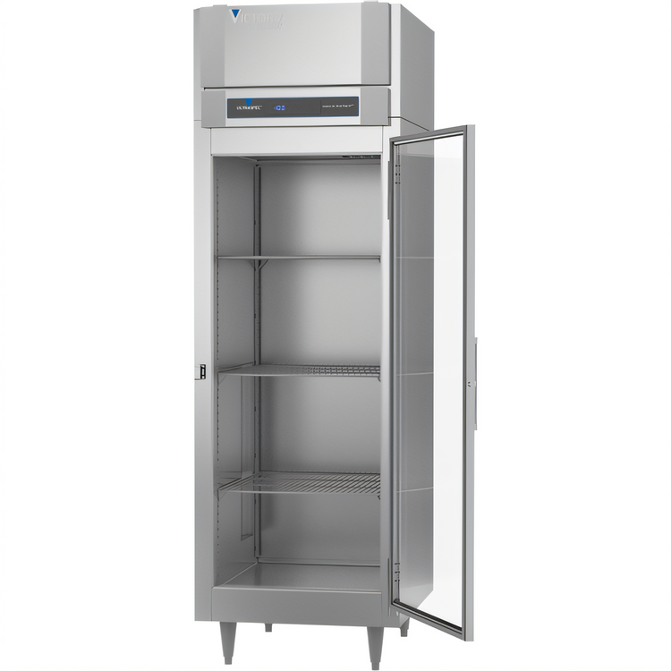 Product image #2 for Victory UltraSpec One-Section Reach-In Glass Door Freezer, 21.01 Cu. Ft., Self-Contained, Top-Mounted, Standard Depth