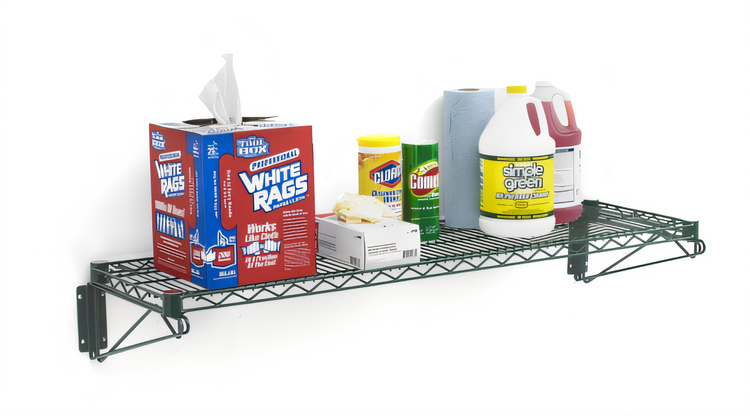 Product image #2 for Olympic 14 x 48-Inch Wire Wall-Mount Shelf Kit with 2 Wall Brackets