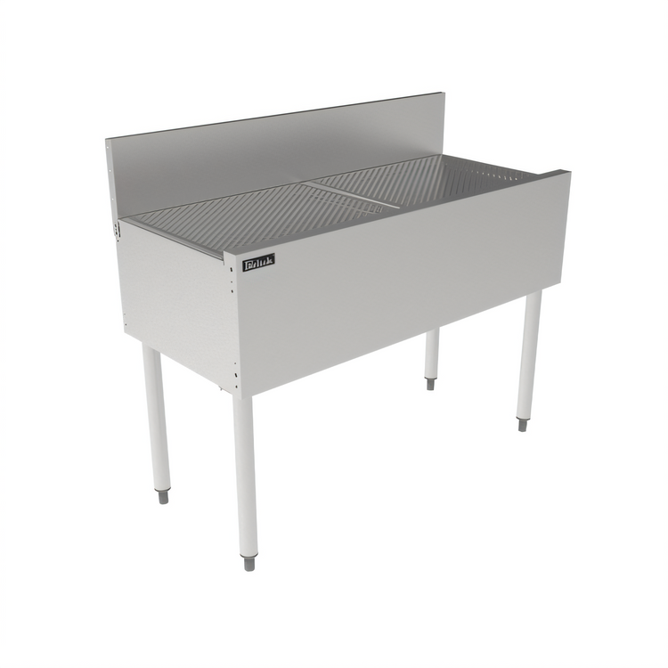 Product image #2 for Perlick Top Shelf TS42DB 42-Inch Freestanding Underbar Stainless Steel Drainboard with Backsplash