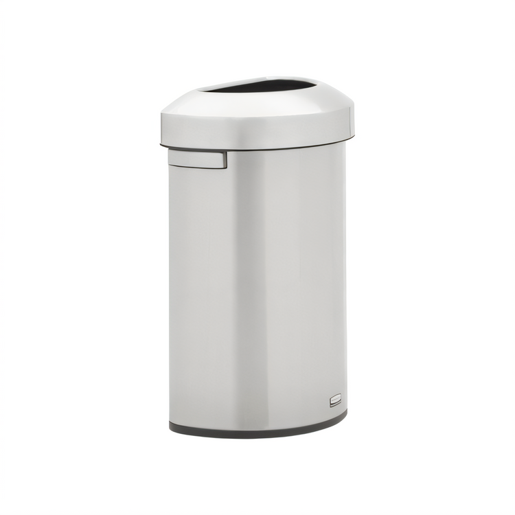 Product image #2 for Rubbermaid Refine Half-Round Stainless Steel Waste Container, 16 Gallon