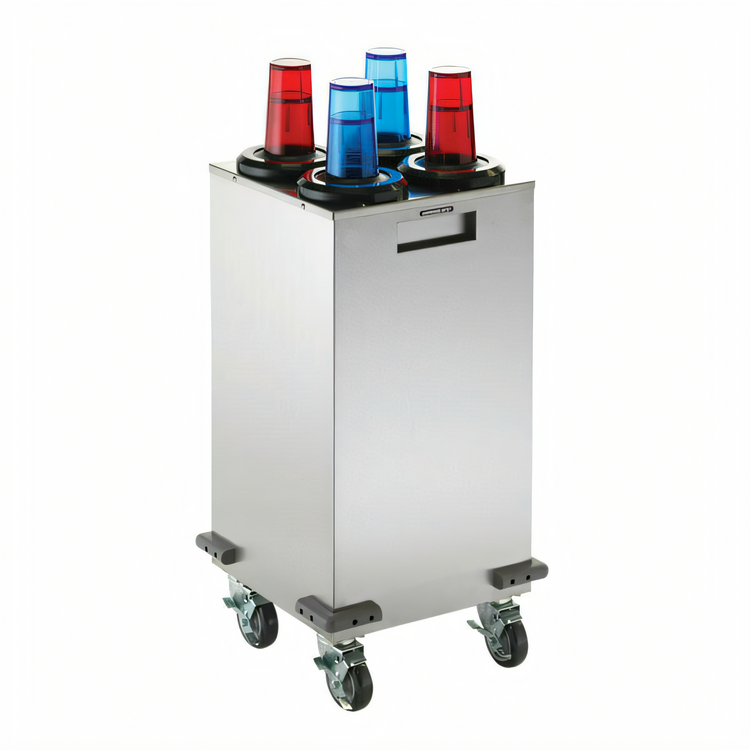 Product image #2 for Mobile Stainless Steel Cup Dispensing Cart with 4 Dispensers for 8 oz. to 44 oz. Cups