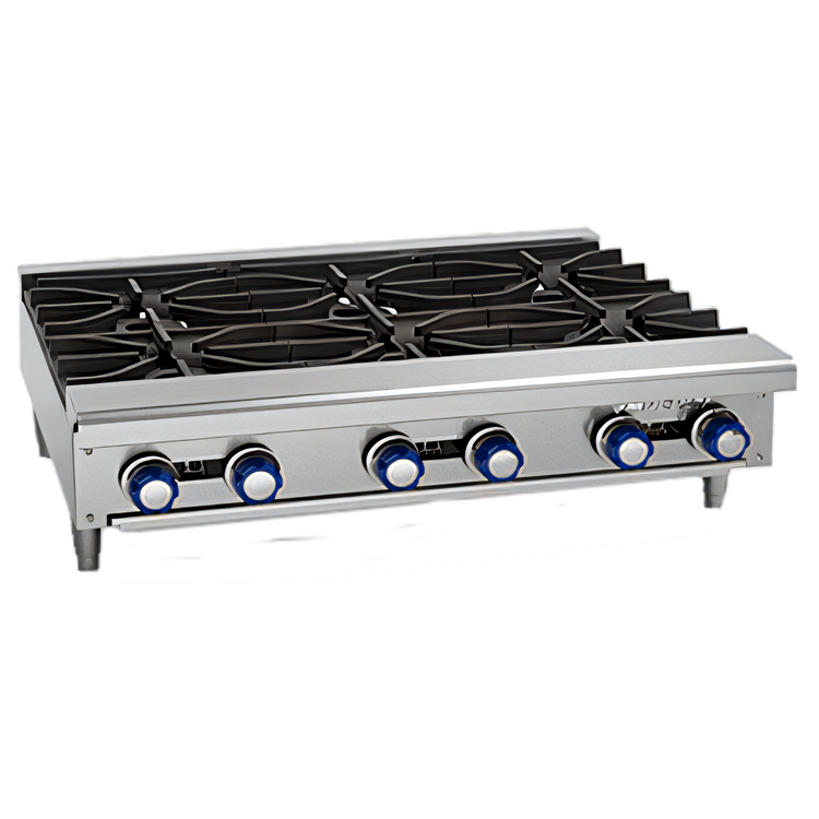 Product image #1 for Imperial 36-Inch Gas Countertop Hot Plate with 3 Open Burners and Standing Pilots