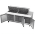 Thumbnail image #2 for Beverage-Air 72-Inch Mega Top Refrigerated Sandwich Prep Table, 3 Doors, 24-Pan Capacity