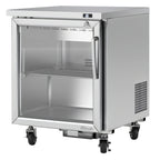 Thumbnail image #2 for Turbo Air PRO PUR-28-G-N(-L) 1-Section Undercounter Glass Door Refrigerator, 6.8 Cu. Ft., Stainless Steel, Self-Contained, 115V