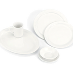 Thumbnail image #1 for Crestware Alpine White ALR51 Oval Ceramic Platter, , Wide Rim, Rolled Edge, 9-1/2 x 6-3/4 Inches Case of 2