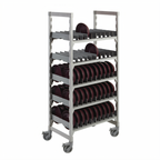 Thumbnail image #2 for Cambro Camshelving® Premium CPMU213675DDPKG 5-Level Mobile Dome Drying and Storage Rack Cart, 100-Dome Capacity, 900-lb. Max Load