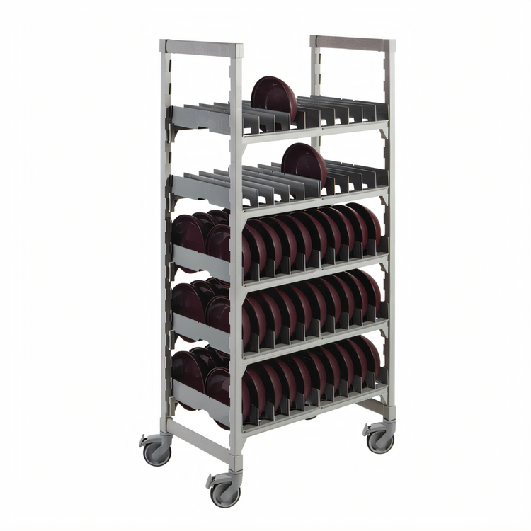Product image #2 for Cambro Camshelving Premium Series 5-Level Mobile Dome Drying and Storage Rack Cart, 21 x 36 x 75-1/4 Inches