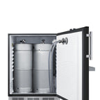 Thumbnail image #2 for Summit Commercial Summit Appliance SBC58BFRTP Built-In Front-Tap Beer Kegerator, Dual Tap, 5.3 Cu. Ft., Black