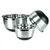 Thumbnail image #1 for Winco MXRU-500 German Mixing Bowl — 5-Quart Stainless Steel with Black Non-Slip Silicone Base, Mirror Finish