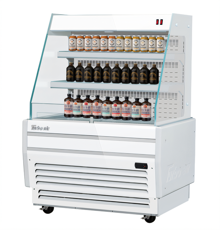 Product image #2 for Turbo Air Horizontal Low Profile Open-Air Cooler with Glass Side Panels, 37-Inch Wide, 4.2 Cu. Ft.