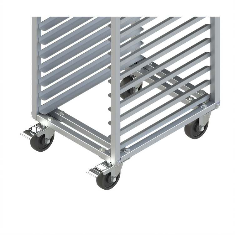 Product image #2 for Winco AWRK-20HBK Mobile Full-Height Aluminum Sheet Pan Rack, 20-Pan Capacity