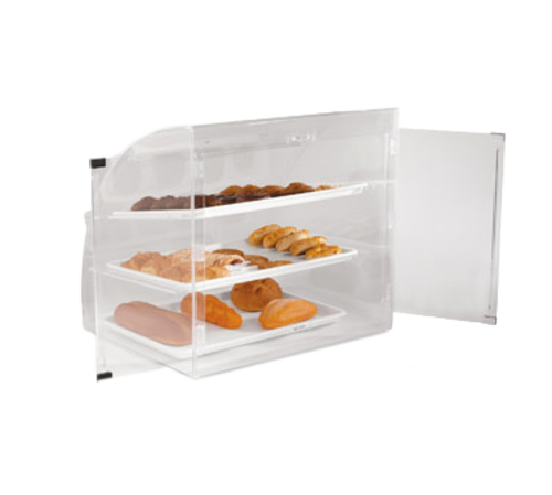 Product image #2 for Vollrath Euro Curve Countertop Acrylic Bakery Display Case with Front and Rear Doors, 3 x 18 x 26 Tray Capacity