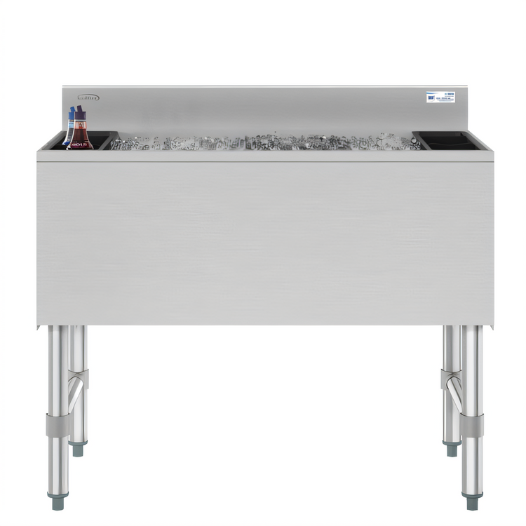 Product image #2 for KoolMore 36-Inch Commercial Underbar Ice Bin with Insulated Sliding Lid, 119 lb Capacity, Stainless Steel