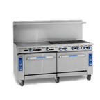 Thumbnail image #1 for Imperial (Middleby) Pro Series IR-12-SU-CC 72-Inch Gas Restaurant Range with 6 Open Burners, 6 Step-Up Burners & 2 Convection Ovens