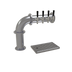Thumbnail image #2 for Glastender Countertop Pipe Cantilever Draft Dispensing Tower with 4 Stainless Steel Faucets, Air-Cooled