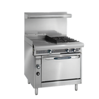 Thumbnail image #1 for Imperial (Middleby) Spec Series IHR-G24-2-C 36-Inch Commercial Gas Combination Range with 24-Inch Griddle, 2 Open Burners, Convection Oven