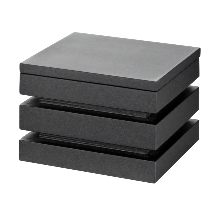 Product image #2 for Vollrath Stackable Wood Buffet Support Cube with Lid, 9-1/16 Inch Square, Black