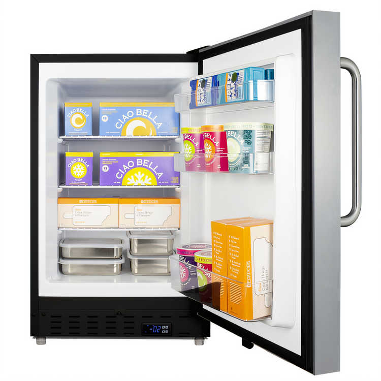 Product image #2 for Summit Commercial One-Section Undercounter All-Freezer with Reversible Solid Door, 2.68 Cu. Ft.