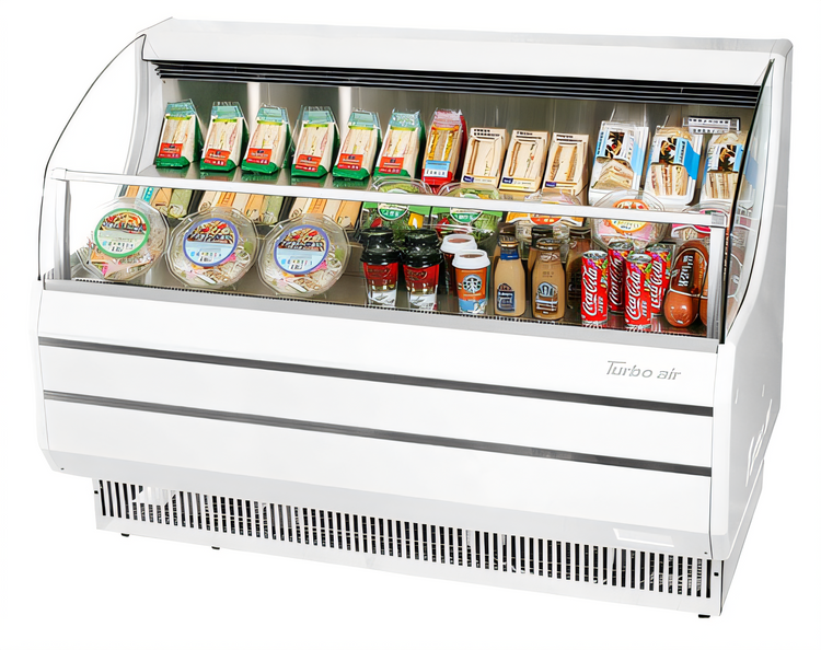 Product image #2 for Turbo Air Slim-Profile Horizontal Open Display Merchandiser, 8.9 Cu. Ft., Self-Contained, 50-7/8" Wide