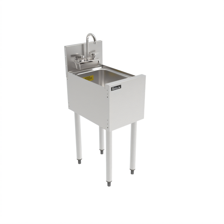 Product image #2 for Perlick TS Series TS12DS-STK 12 Inches Wide Underbar Dump Sink Unit with Swing Spout & 6 Inches Backsplash