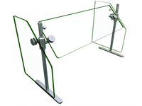 Hatco Flav-R-Shield ORBIT720-36 Portable Self-Service Sneeze Guard, 36-Inch Wide, Tempered Glass