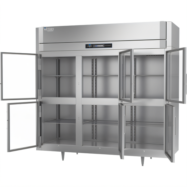 Product image #2 for Victory UltraSpec 3-Section Reach-In Glass Door Freezer, 79.6 Cu. Ft.