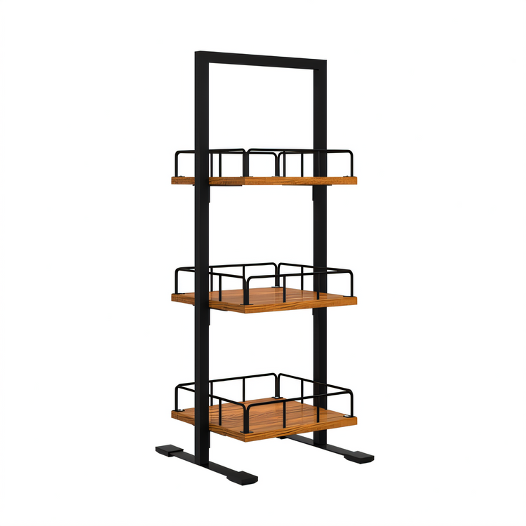 Product image #2 for KoolMore Compact Wooden Vertical Bakery Display Case, Open Front, 3 Shelves