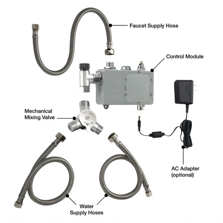 Product image #2 for Krowne Royal Series Single-Hole Deck-Mount Electronic Sensor Faucet with 6-Inch Gooseneck Spout