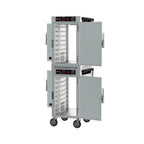 Thumbnail image #2 for Metro HotBlox™ HBCN16-ASPS-M Mobile Dual-Cavity Pass-Thru Insulated Holding Cabinet, 16-Pan, Analog, Solid Doors