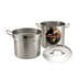 Thumbnail image #2 for Winco 20 Qt Round Perforated Stainless Steel Steamer/Pasta Cooker Set with Cover