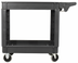 Thumbnail image #2 for Heavy-Duty Two-Shelf Utility Bus Cart with Extended Handle