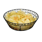 Thumbnail image #2 for Winco WBKG-10R Round Black Wire Bread and Fruit Serving Basket, 10-Inch Diameter x 3-Inch High Case of 12