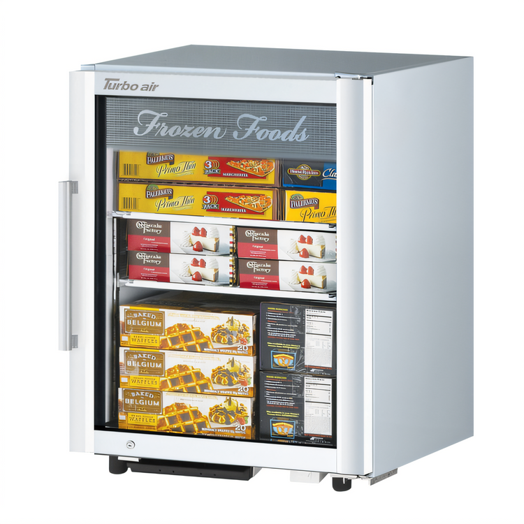 Product image #2 for Turbo Air Super Deluxe Countertop Glass Door Merchandiser Freezer, 4.26 Cu. Ft., Self-Contained, Rear-Mounted
