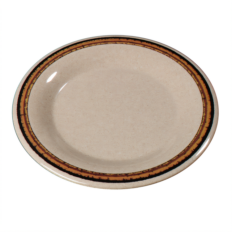 Product image #2 for Durus® 9 Inch Round Wide Rim Melamine Dinner Plate, Sierra Sand